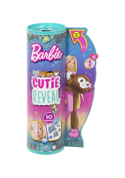Barbie Cutie Reveal Bebekler Barbie Tropikal Orman Serisi - Maymun HKR01