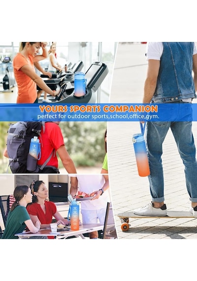 Vagonlife Motivasyon Su Matarası 1 L Mavi
