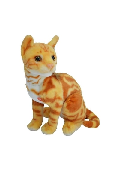 43 Cm Sevimli Peluş Kedi Oyuncak Yumuşacık Ve Dekoratif Peluş Sarı