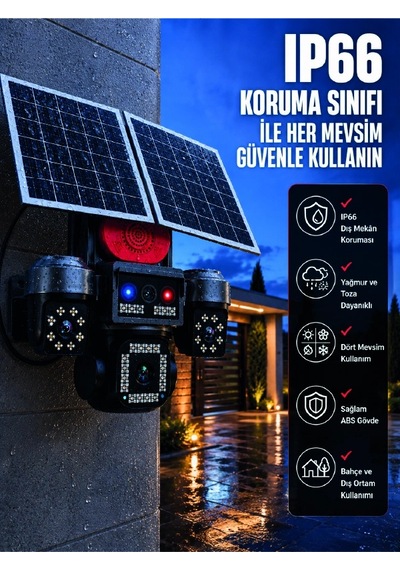 Uzaktan Canlı İzleme Destekli 4 Kameralı Akıllı Güvenlik Kamera Sistemi - 2000