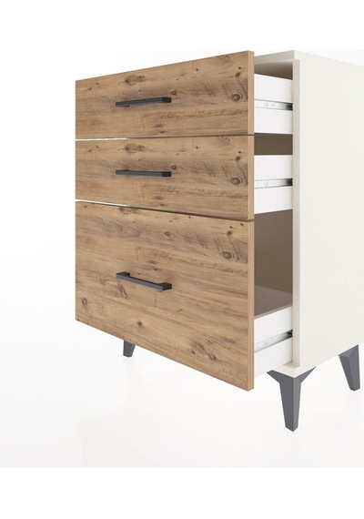 Arges Komodin 3 Çekmeceli 60x30x80 Aytaşı-çam Aytaşı