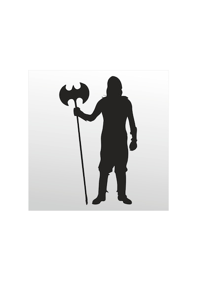 Folyo Sticker Tehlike 60cm Uzunluk Siyah