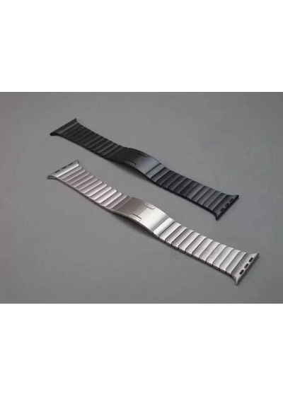 Watch Ultra 49mm Kordon Uyumlu Krd-35 Metal Strap Kayış Clo- Gümüş