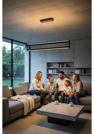 Orion Gold Lineer Led Sarkıt Avize Kumandalı Dim Edilebilir Aşağı Işık Doğal Işık