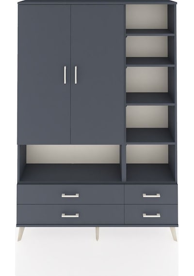 Arges Dolap 10 Raflı 4 Çekmeceli 2 Kapaklı 132x30x195 Antrasit-antrasit/antrasit Antrasıt/antrasıt Arges Dolap 10 Raflı 4 Çekmeceli 2 Kapaklı 132x30x195 Antrasit-antrasit/antrasit Antrasıt/antrasıt