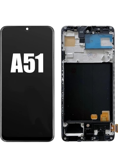 Samsung A51 Uyumlu Lcd Ekran Dokunmatik Çıtalı Tft