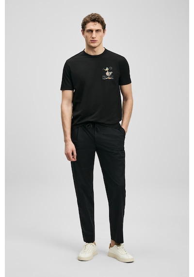 Lufian Fınx Modern Grafik T- Shirt Siyah Siyah 111020313100100