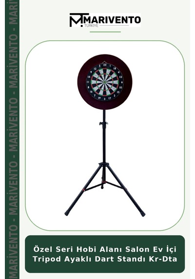 Özel Seri Hobi Alanı Salon Ev İçi Tripod Ayaklı Dart Standı Kr-dta