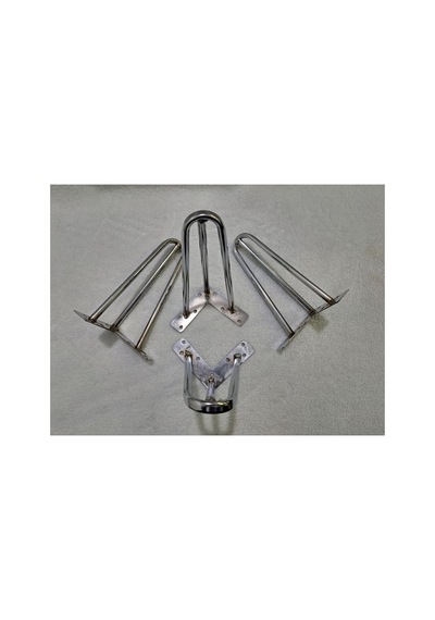 20 Cm Metal 4 Adet Gümüş Metal Mobilya Ayakları Gümüş