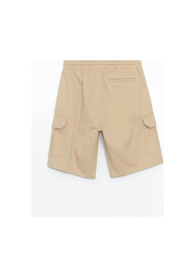 Lc Waikiki Xsıde Standart Kalıp Gabardin Erkek Kargo Şort Beıge