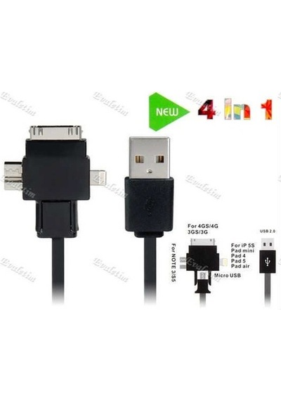 Coklu Usb Data Şarj 4851P Unıversal Kablosu