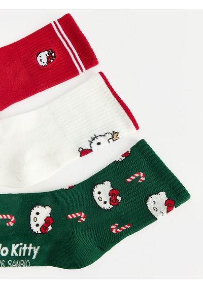 Lcw Dream Kırmızı Hello Kitty Baskılı Kadın Soket Çorap 3'lü