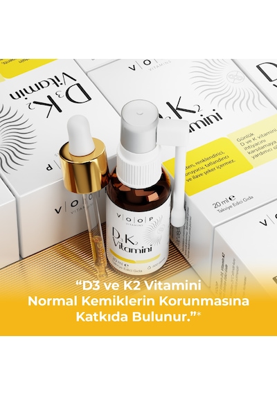 Voop Vitamin D3K2 Sprey Damla 20 ML