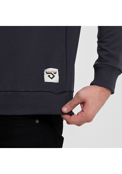Twobull HELSİNKİ Erkek  Siyah / Füme Sweatshirt