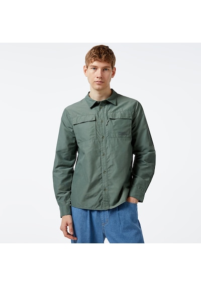 Jack Wolfskin Barrier L/s Erkek Yeşil Outdoor Gömlek - 1404101 Yeşil