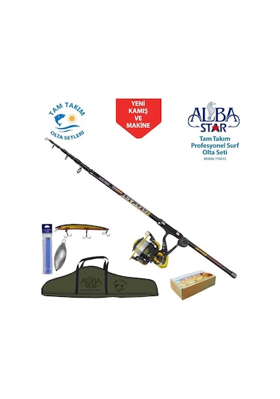 Albastar Tam Takım Profesyonel Surf Olta Seti Tts013 420Cm-Standart