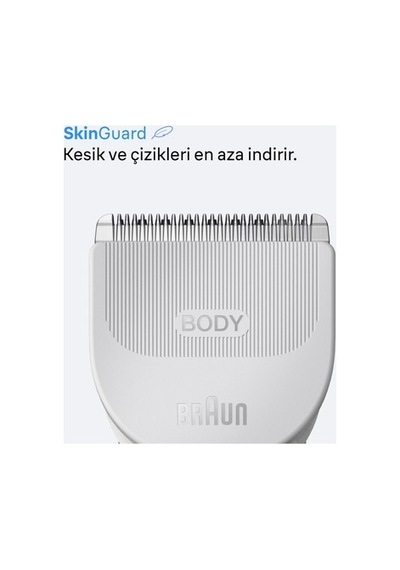 Su Geçirmez Vücut Tıraş Makinesi, 3 Aksesuar İle Kullanıma Hazır