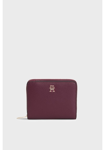 Tommy Hilfiger Logolu Fermuarlı Cüzdan Kadın Cüzdan Aw0aw18758 Gne Bordo