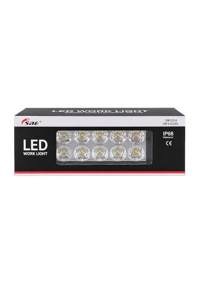 Mega Oto Market 30w 10 Led Off Road Projektör Çalışma Lambası Ip68 Su Geçirmez 12v-24v