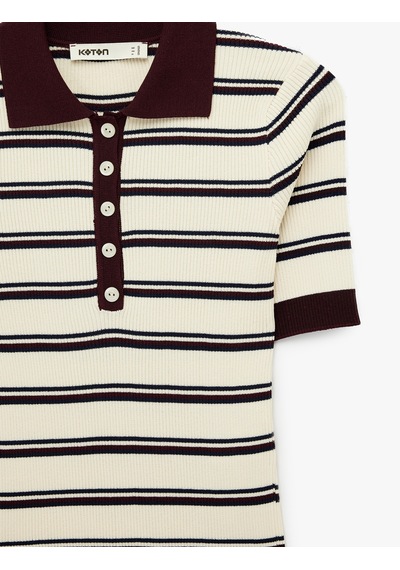 Koton Regular Fit Kısa Kollu Düğmeli Polo Yaka Çizgili Triko Kazak Bordo Çizgili 6sak90076ht Bordo Koton Regular Fit Kısa Kollu Düğmeli Polo Yaka Çizgili Triko Kazak Bordo Çizgili 6sak90076ht Bordo