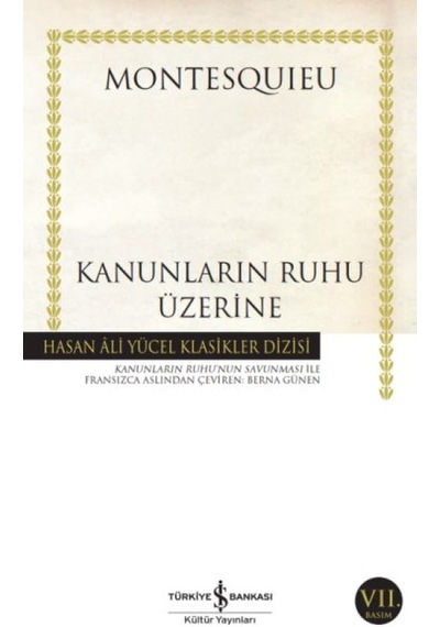 Kanunların Ruhu Üzerine - Hasan Ali Yücel Klasikleri - Yqbx-673337