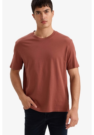 Defacto %100 Pamuk Basic Tarçın Erkek T-shirt V7699az/bn496 Tarçın