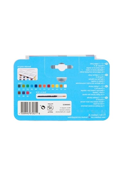 15 Renkli Suluboya Seti - Plastik Kutuda Kolay Kullanım 0