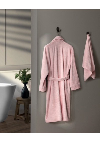 Madame Coco Avril Şalyaka Unisex Bornoz Set 8684427025574 Pudra