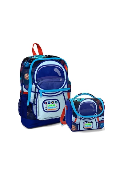 Coral High Erkek Çocuk İlkokul Okul Sırt Çantası Ve Beslenme Seti - Mavi Astronot