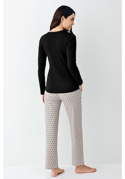 Pierre Cardin Kadın Siyah Pijama Takımı Pc9102-s-v1 Siyah