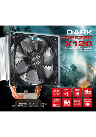 Dark Freezer X120 Dkccx120 Amd/Intel Am4/Lga1151 Uyumlu İşlemci̇