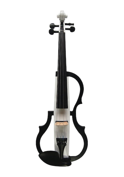 Kinglos Kng Sdds-1802 Elektro Keman 4/4 - Beyaz Kutulu Zarif Beyaz Parlak Finish, Amfi Uyumluluğu Ve Profesyonel Performans İçin Hafif Kompakt Yapı