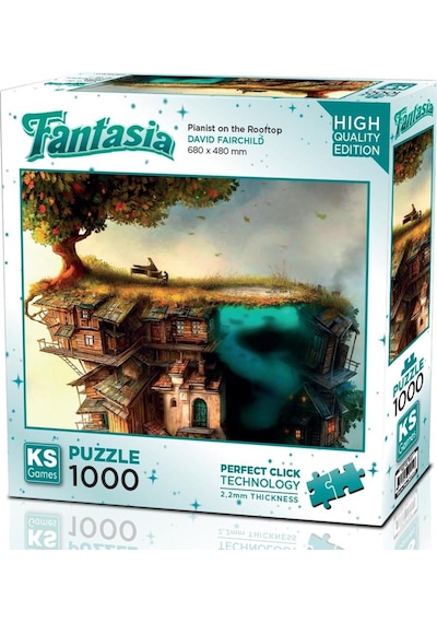 Ks Games 1000 Parça Çatıdaki Piyanı Puzzle - David Fairchild
