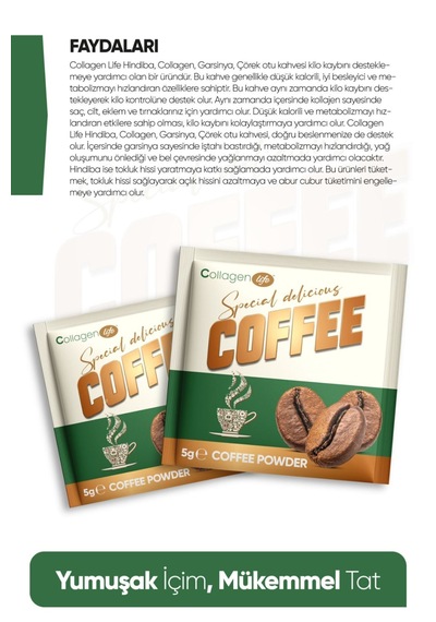 Collagen Life Hindiba, Kollajen, Garsinya Ve Çörek Otu Içeren Detox Kahve 2 Li Fırsat Diğer