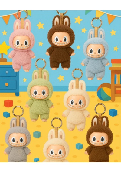 Labubu Peluş Oyuncak Labubu Model Sevimli Bunny Çanta Aksesuarı & Hediyelik Peluş Keychain