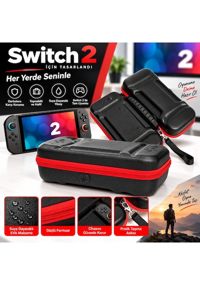 Teknoroket Nintendo Switch 2 Koruyucu Taşıma Çantası