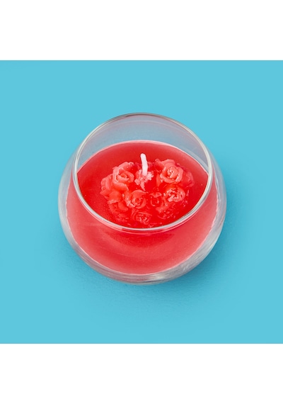 Kalp Mum - Kırmızı - 7 Cm Çok Renkli