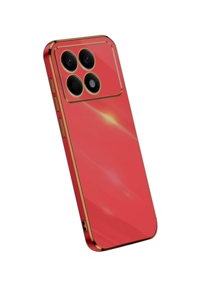 Xiaomi Poco X6 Pro Uyumlu Kılıf Volet Silikon - Kırmızı