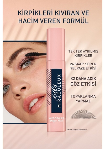 Kirpikleri Kıvıran Ve Hacim Veren Panoramik Etkili Ayırıcı Hacim Maskara 7.8 Ml Siyah