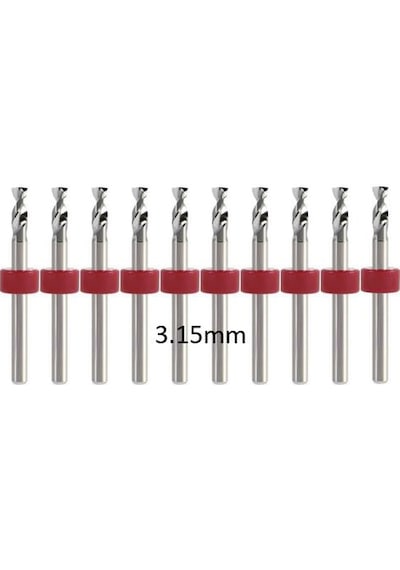 Mikro Karbür PCB Matkap Ucu Metal CNC Sondaj 10lu Set 3.15mm