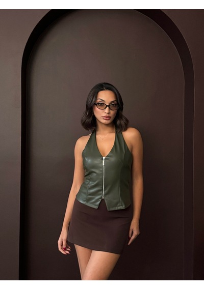 Verymoda Sunideri Fermuarlı Yelek Vmf2036 Haki