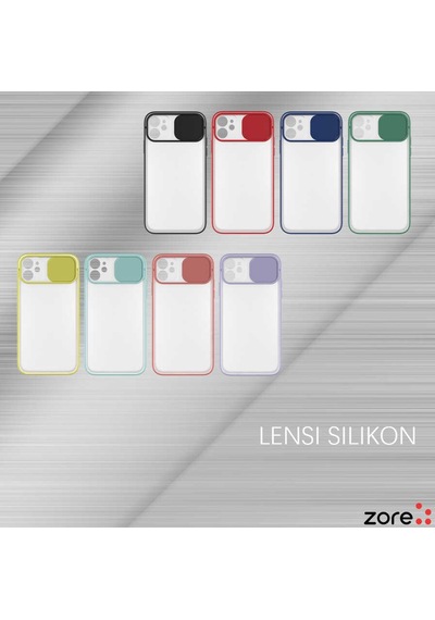 Noktaks - Apple Uyumlu iPhone   11 - Kılıf   Slayt Sürgülü Arkası Buzlu Lensi Kapak - Lila