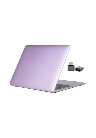 Apple MacBook Uyumlu Pro Kilif 16.2 İnc M5 M4 M3 M2 M1 Kristal Parlak Tpu Şeffaf Ultra İnce Darbe Çizik Koruyucu Sert Kapak Açık Lila