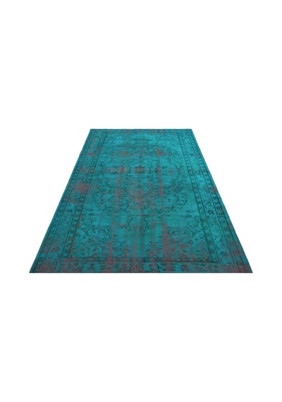 El Dokuması Vintage Yün-pamuk Turkuaz Halı 28928 149 X 236 Cm