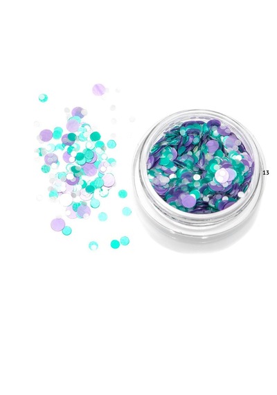 Nail Art Kamifubuki Turkuaz Mor Mix Konfeti Pul 5 Gr Kmf13 Lila