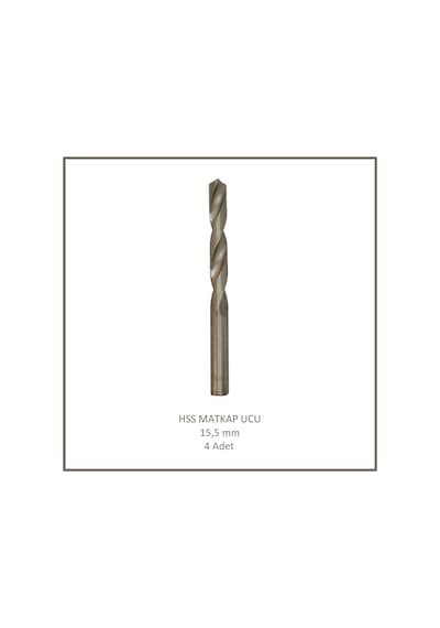 Hss Matkap Ucu 15,5 Mm, Metal, Ahşap, Plastik İçin 4 Adet