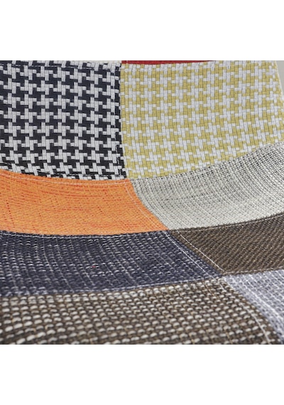 T.conept Renkli Patchwork Sandalye Siyah Ayaklı renkli