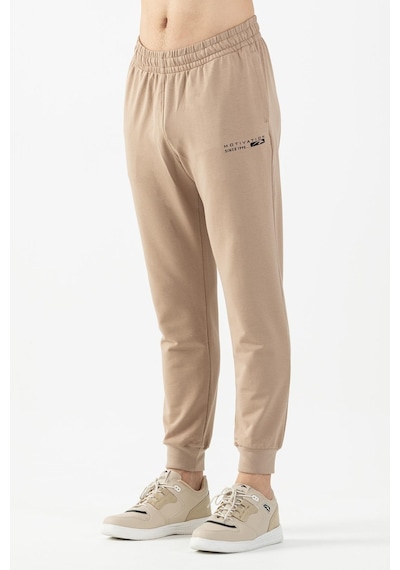 Maraton Sportswear Comfort Erkek Ribana Paça Basic Açık Vizon Eşofman Altı 21625-açık Vizon Açık Vizon