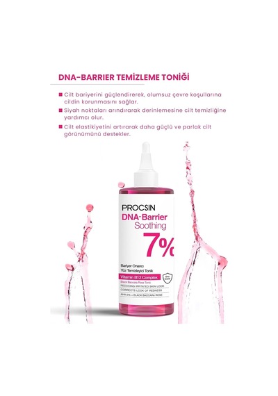 Procsın Dna-barrier Soothing Cilt Bariyeri Onarıcı Güçlendirici Yüz Temizleyici Tonik Sku: Smg8690010484123