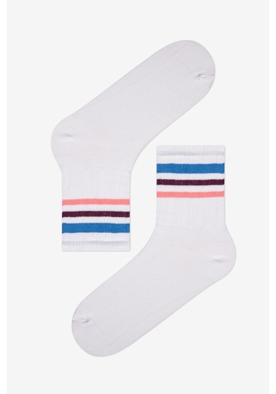 Penti Multistripe 2li Mavi Beyaz Tenis Soket Çorap Mavı-beyaz Mavı-beyaz Mavi - Beyaz